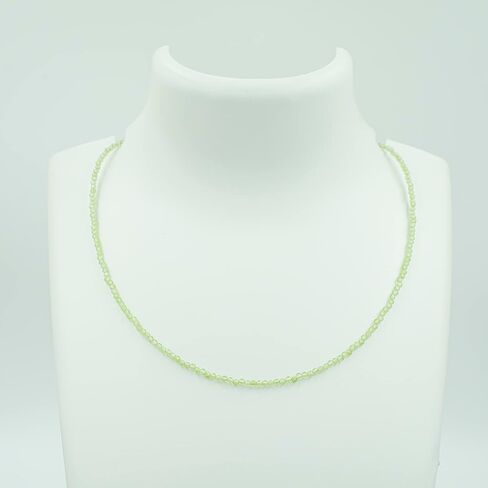 TGH Natural Peridot Gemstone Handmade Beaded Necklace, Faceted Beads Energy Stones, August Birthstone, Healing Crystals Women Fashion Jewelry gift in Kuwait