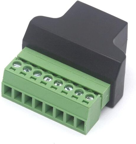 GLHONG Ethernet RJ45 أنثى إلى 8 دبوس موصل طرفي لولبي Cat7 Cat6 Cat5 Cat5e محول كابل CCTV الرقمي DVR محول الشبكة في الخط (2 قطعة) in Saudi Arabia