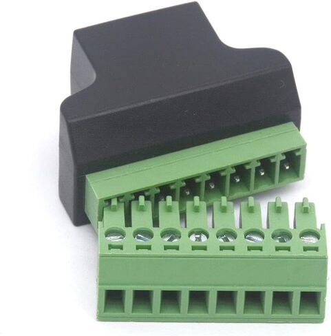 GLHONG Ethernet RJ45 أنثى إلى 8 دبوس موصل طرفي لولبي Cat7 Cat6 Cat5 Cat5e محول كابل CCTV الرقمي DVR محول الشبكة في الخط (2 قطعة) in Saudi Arabia