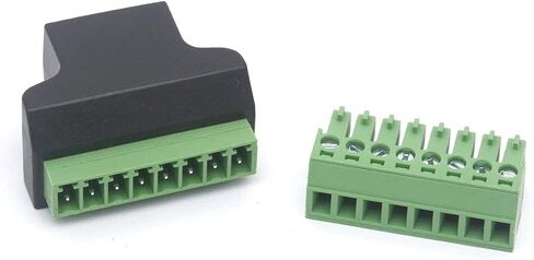 GLHONG Ethernet RJ45 أنثى إلى 8 دبوس موصل طرفي لولبي Cat7 Cat6 Cat5 Cat5e محول كابل CCTV الرقمي DVR محول الشبكة في الخط (2 قطعة) in Saudi Arabia