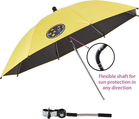 Maui and Sons Shadella Beach Umbrella for Chair, Strollers, Wheelchairs, Golf Caddy UV protection 50+ 180-degree Rotation in Kuwait