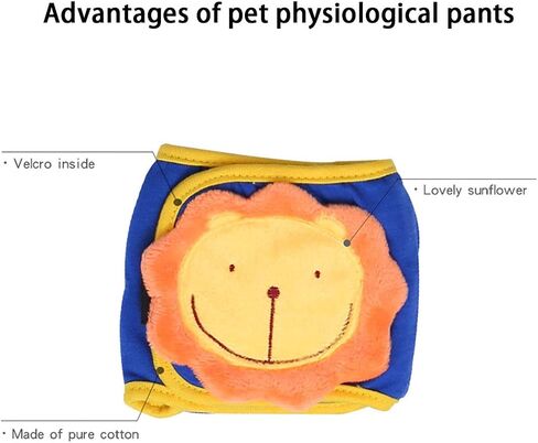Dog Diaper, Male Dog Belly Bands Physiological Pants Washable Reusable Soft Puppy Nappies Wraps for Small Dogs (S, Bee) in Saudi Arabia