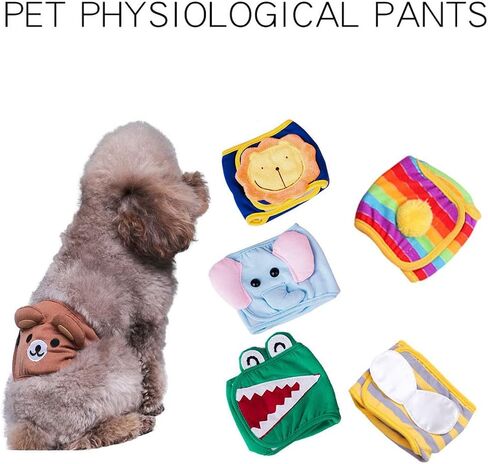 Dog Diaper, Male Dog Belly Bands Physiological Pants Washable Reusable Soft Puppy Nappies Wraps for Small Dogs (S, Bee) in Saudi Arabia