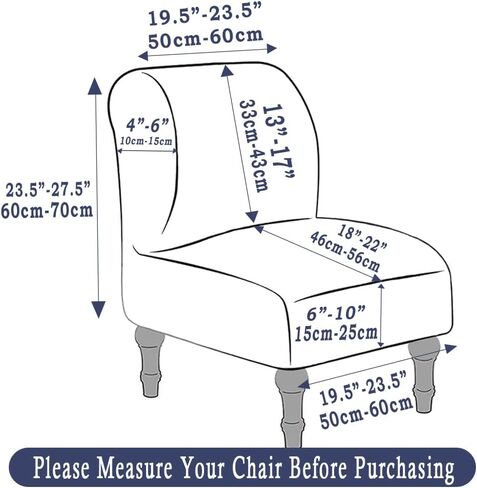 NIDITW Set of 1 Beige Armless Accent Chair Cover Slipper Chair Slipcover Without Arms Stretch Velvet Chair Furniture Protector for Living Room Hotel (Beige, 1PC) in Saudi Arabia