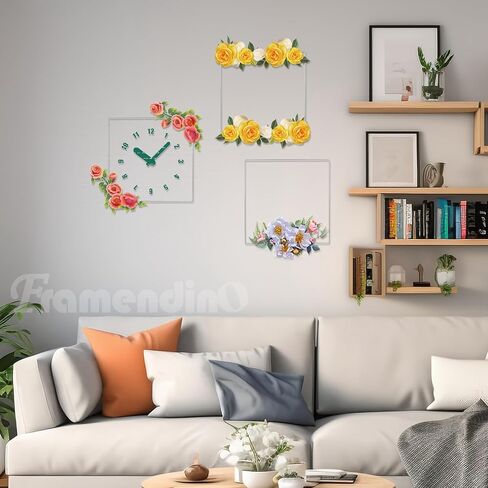 فرامندينو، 6 قطع من إكليل الزهور المعدني المربع من أجل صائد الأحلام DIY وحرف معلقة على الحائط من المكرامية باللون الذهبي in Kuwait