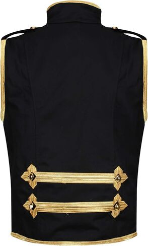 Ro Rox Sleeveless Marching Band Drummer Parade Military Jacket, Lightweight Vest for Stage Performances, Steampunk Parties in Saudi Arabia