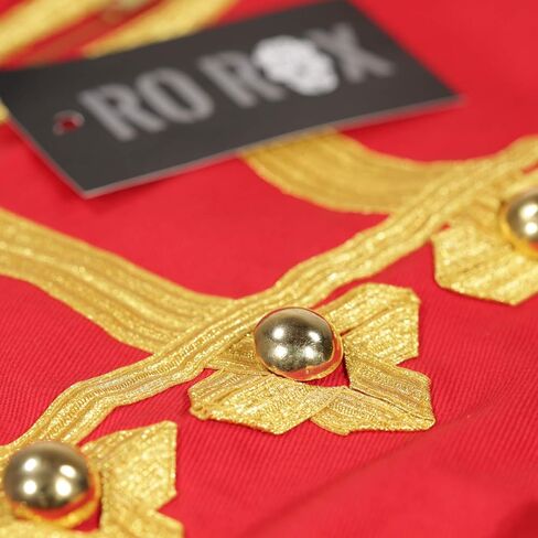 Ro Rox Sleeveless Marching Band Drummer Parade Military Jacket, Lightweight Vest for Stage Performances, Steampunk Parties in Saudi Arabia