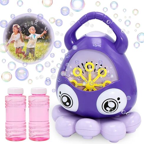 JOYIN Bubble Machine Blower for Toddlers, Octopus Auto Bubble Maker Easy to Use with Bubble Solutions for Kids 3000+ Bubbles/min, Portable Bubble Toys for Wedding Indoor Outdoor, Birthday in Saudi Arabia