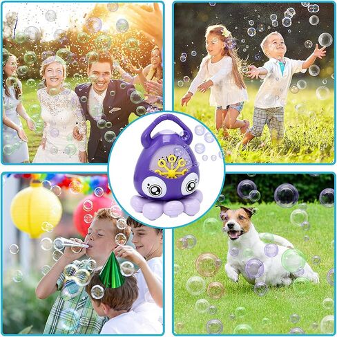 JOYIN Bubble Machine Blower for Toddlers, Octopus Auto Bubble Maker Easy to Use with Bubble Solutions for Kids 3000+ Bubbles/min, Portable Bubble Toys for Wedding Indoor Outdoor, Birthday in Saudi Arabia