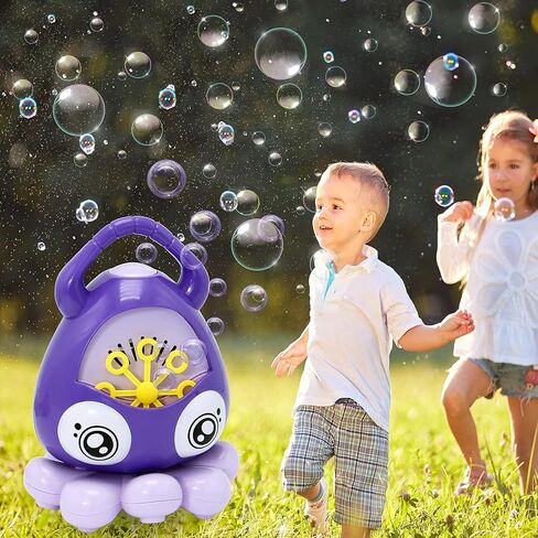 JOYIN Bubble Machine Blower for Toddlers, Octopus Auto Bubble Maker Easy to Use with Bubble Solutions for Kids 3000+ Bubbles/min, Portable Bubble Toys for Wedding Indoor Outdoor, Birthday in Saudi Arabia