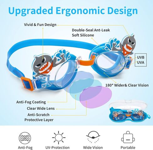 Kids Swim Goggle for Girls and Boys, Silicone Swimming Cap for Kids, Durable Comfortable Swimming Caps for Toddler Age 3-12 in Saudi Arabia