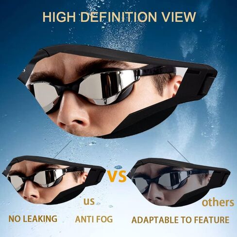 Swimming Goggles Glasses,Professional Anti Fog No Leaking UV Protection Racing Swim Goggles For Women Men Adult Youth in Saudi Arabia