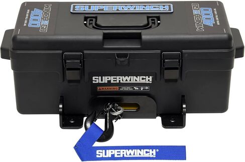 Superwinch 1140222 Winch2Go 12V DC ونش كهربائي محمول 4000 رطل/1814.4 كجم سحب خط واحد مع لوحة تركيب فولاذية، سلك هاوز مدمج، حبل سلك فولاذي 7/32 بوصة × 40 بوصة، جهاز تحكم عن بعد محمول باليد in Kuwait