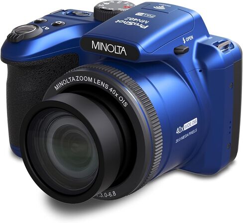 Minolta ProShot MN40Z 20MP Camera, 40X Optical Zoom, 1080p Video (Silver) | Capture sharp photos and video with intuitive controls for travel, family and everyday moments. in Saudi Arabia