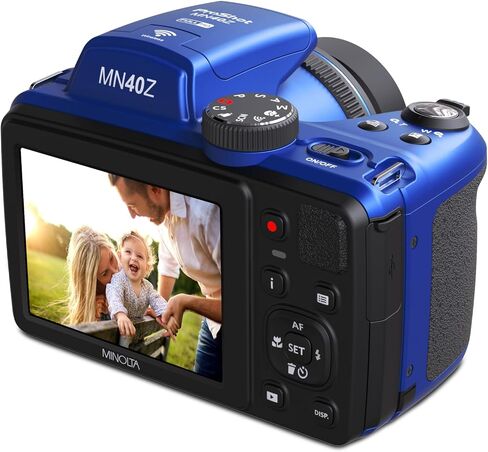 Minolta ProShot MN40Z 20MP Camera, 40X Optical Zoom, 1080p Video (Silver) | Capture sharp photos and video with intuitive controls for travel, family and everyday moments. in Saudi Arabia