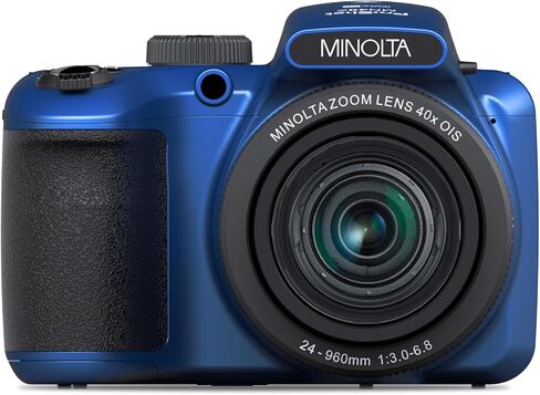 Minolta ProShot MN40Z 20MP Camera, 40X Optical Zoom, 1080p Video (Silver) | Capture sharp photos and video with intuitive controls for travel, family and everyday moments. in Saudi Arabia