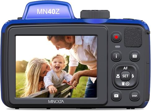 Minolta ProShot MN40Z 20MP Camera, 40X Optical Zoom, 1080p Video (Silver) | Capture sharp photos and video with intuitive controls for travel, family and everyday moments. in Saudi Arabia