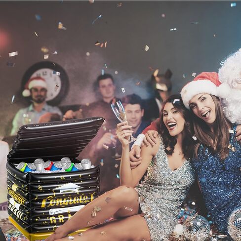 Graduation Inflatable Cooler Beverage Cooler Box 18'' x 18'' Keep up to 90 Bottle Drinks Cold Class of 2024 Graduation Decorations Inflatable Cooler for Graduation Party Supplies in Saudi Arabia