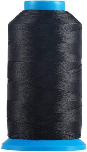 JOSDIOX Black Thread for Sewing Polyester T70#69 210d/3 Crafts Heavy Duty Thread 1500 Yds for Sewing Machine Outdoor Marine Jeans Leather Drapery Upholstery Embroidery Bag Shoes Canvas (Black) in Saudi Arabia