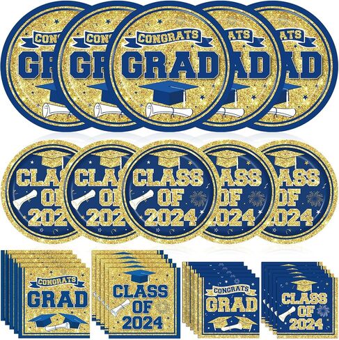 RUMIA 50 Set Graduation Party Plates and Napkins Red Black Graduation Party Supplies Class of 2024 Congrats Grad Disposable Paper Plates Napkins Dinnerware Set for 2024 Graduation Party Decorations in Saudi Arabia