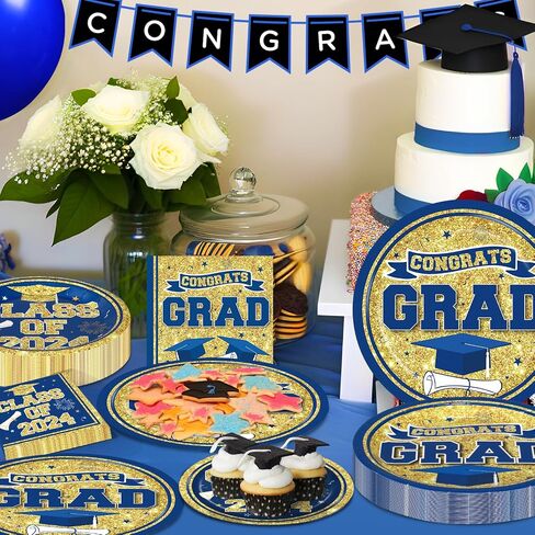 RUMIA 50 Set Graduation Party Plates and Napkins Red Black Graduation Party Supplies Class of 2024 Congrats Grad Disposable Paper Plates Napkins Dinnerware Set for 2024 Graduation Party Decorations in Saudi Arabia