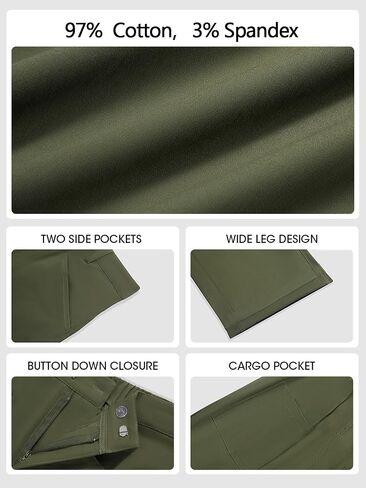 Tongmingyun Womens Casual Barrel Horseshoe Pants High Waisted Button Baggy Trousers with Front Pockets in Saudi Arabia