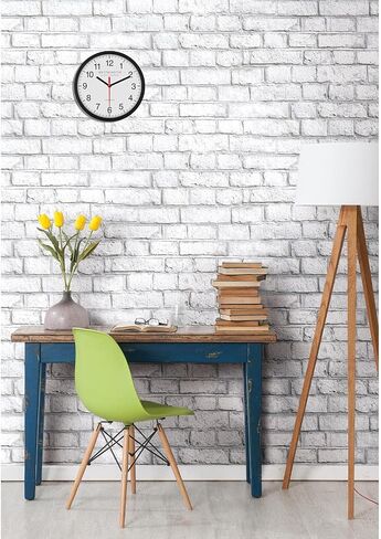 Always Home Westminster Clock Company 8" Wall Clock Ticking (Black 8 Inch Standard Quartz Wall Clock) in Saudi Arabia