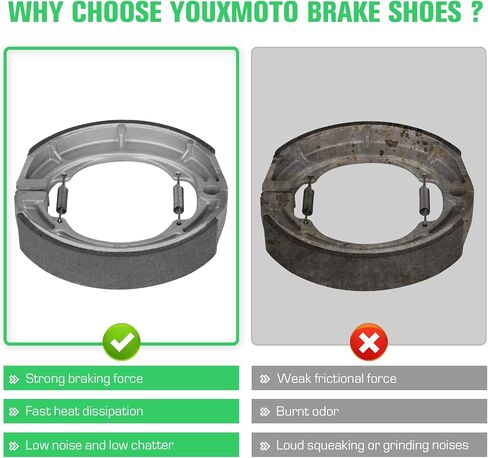Youxmoto Front Rear Brake Shoes Pads For Suzuki LS650 SAVAGE LS 650 K L P F Boulevard S40 650CC 1986-2015 Drum Brake Shoes in Saudi Arabia