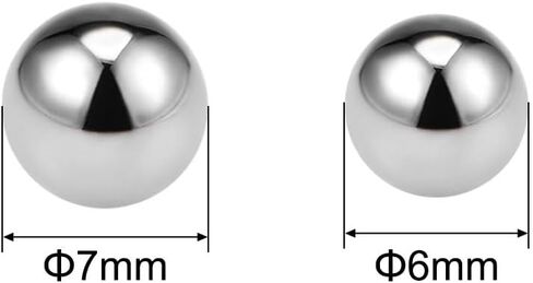 uxcell 7mm, 6mm Bearing Balls 304 Stainless Steel Precision Balls 40pcs in Saudi Arabia