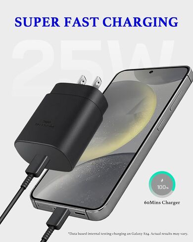 Type C Charger Fast Charging, 2 Pack 25W USB C Charger Type C Super Fast Charging with 10 FT Android Phone Fast Charger USB C Cable Compatible with Galaxy S24 Ultra/S23/S22/S21/S20/Phone 15 Pro Max in Saudi Arabia