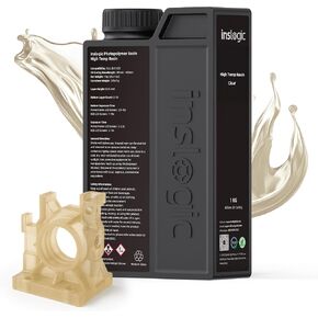 Inslogic Flexible 70A Resin 3D Printer Resin, 1KG 3D Printing Resin for Printing Soft and Flexible Items, Bendable and Not Brittle, Fast Curing 405nm UV Photopolymer Resin, 1KG Black in Kuwait