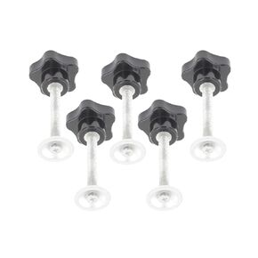 5pcs M8 Star Clamping Knob 30-95mm Thread Length Replacement Screw On Type Grips Plum Hand Tighten Nut(M8 x 45mm) in Kuwait