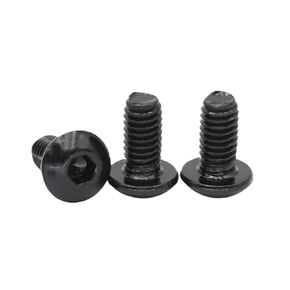 M3*4/5/6/8/10/12/14/16/18/20/25/30/35/40mm ISO7380 Black 304 Stainless Steel Hexgaon Socket Button Round Allen Head Bolt Screw(100PIECES_40MM_M3 (0.5MM Pitch)) in Saudi Arabia