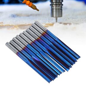Cvenient Flute - 10 Pcs Milling Cutter 3.175Mm Handle Milling Tool Carbide 2-Flute Straight Milling Cutter in Saudi Arabia