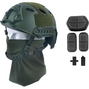 LOOGU Fast BJ Base Jump Tactical Helmet for Airsoft with 12-in-1 Headwear in Kuwait