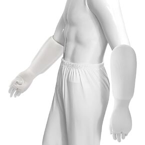 2 Pcs Martial Arts Cotton Arm and Hand Protector XL, White Boxing Gauntlets, Forearm Guard with Elbow Joint Coverage in Kuwait