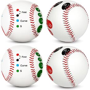 LOOEEL 4 PCS Pitch Practice,Training Baseball Pitching Grip Pitch Practice,Finger Placement Markers Baseball Training Equipment for Teenagers Beginners to Learn Multiple Baseball Grips.-Soft/Hard in Saudi Arabia