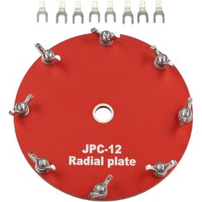 Grounding Plate for PAC 12 for JPC 12 Portable Shortwave Antenna Ground Plate with 10 Fork 2.4mm Terminal Blocks Aluminum Base Plate, for Outdoor Ham Radio and Field Signal Testing in Saudi Arabia