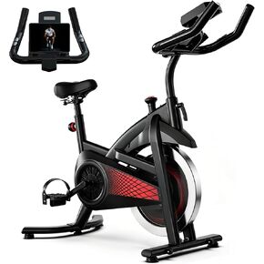 Exercise Bike Indoor Stationary Bike with Bluetooth Cycling Bicycle for Home Gym 300 lbs Weight Capacity Adjustable Seat/Handlebar for Office Cardio Workout in Saudi Arabia