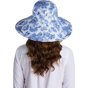 Coolibar UPF 50+ Women's Brittany Beach Hat - Sun Protective (One Size- Black/White) in Saudi Arabia