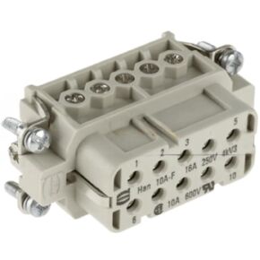 10PCS 09200102812 Heavy Duty Connector Small 10 Pole pin Plug HAN-10A-F in Kuwait