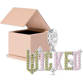 GNOCE Wicked Official Logo Letter Pendant Dangle Charm Bracelet for Women, S925 Sterling Silver Dangle Charms for Women Wife, Valentine‘s Day, Mother’s Day Jewelry in Kuwait