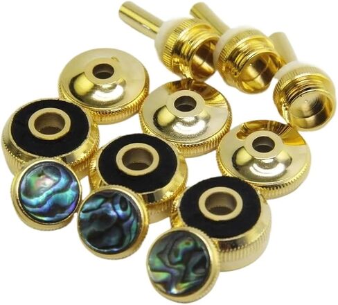 Gold-Plated Trim Kit for Bach Stradivarius Trumpet - Includes Top/Bottom Caps, Buttons, Linkage in Kuwait