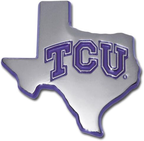 TCU على شكل تكساس مع شعار تلقائي معدني باللون الأرجواني in Kuwait
