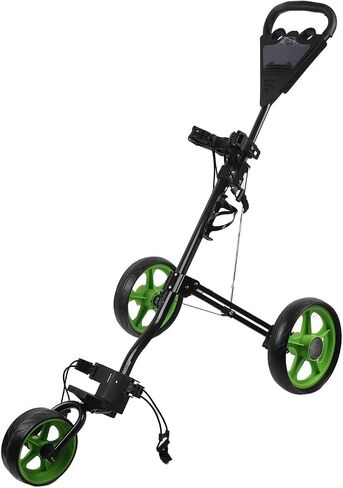 Push Cart Aluminum Frame with Quick Braking for Game Training Practice, for Bag Cart,3 Wheel Push, Accessory in Kuwait