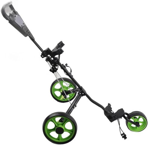 Push Cart Aluminum Frame with Quick Braking for Game Training Practice, for Bag Cart,3 Wheel Push, Accessory in Kuwait