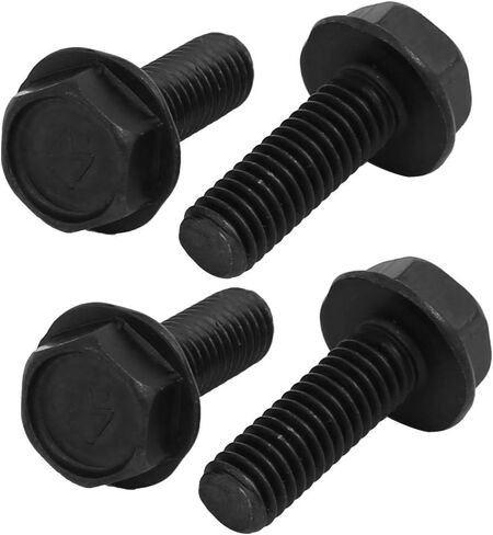 uxcell 4 Pcs Metallic M6x17mm Left Hand Thread Screw Black for Cutting Machine in Kuwait