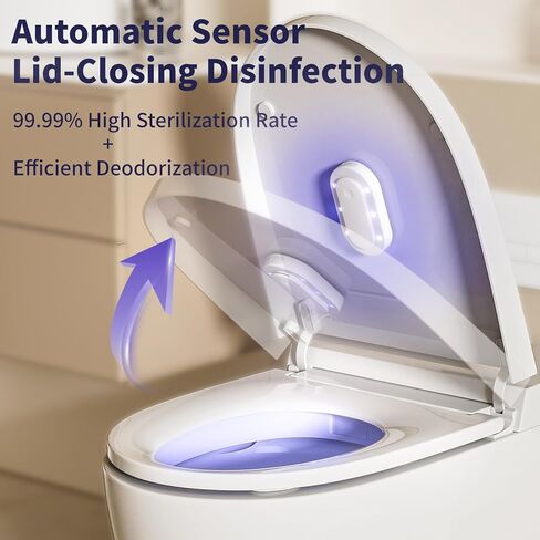 Automatic UV Toilet Freshener – Hands-Free Toilet Hygiene with Motion Sensor, 6 UV LEDs, Type-C Charging, 70-Day Battery, Fresh Bathroom (White) in Kuwait