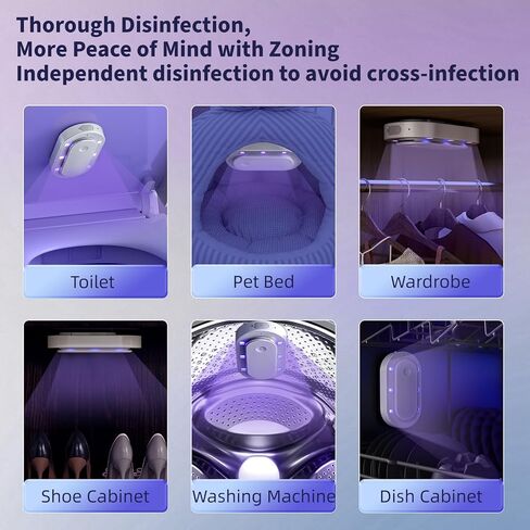 Automatic UV Toilet Freshener – Hands-Free Toilet Hygiene with Motion Sensor, 6 UV LEDs, Type-C Charging, 70-Day Battery, Fresh Bathroom (White) in Kuwait