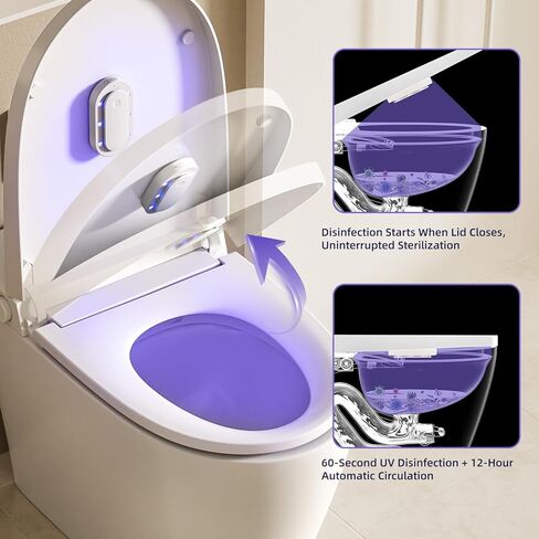 Automatic UV Toilet Freshener – Hands-Free Toilet Hygiene with Motion Sensor, 6 UV LEDs, Type-C Charging, 70-Day Battery, Fresh Bathroom (White) in Kuwait